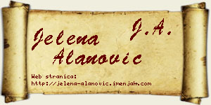 Jelena Alanović vizit kartica